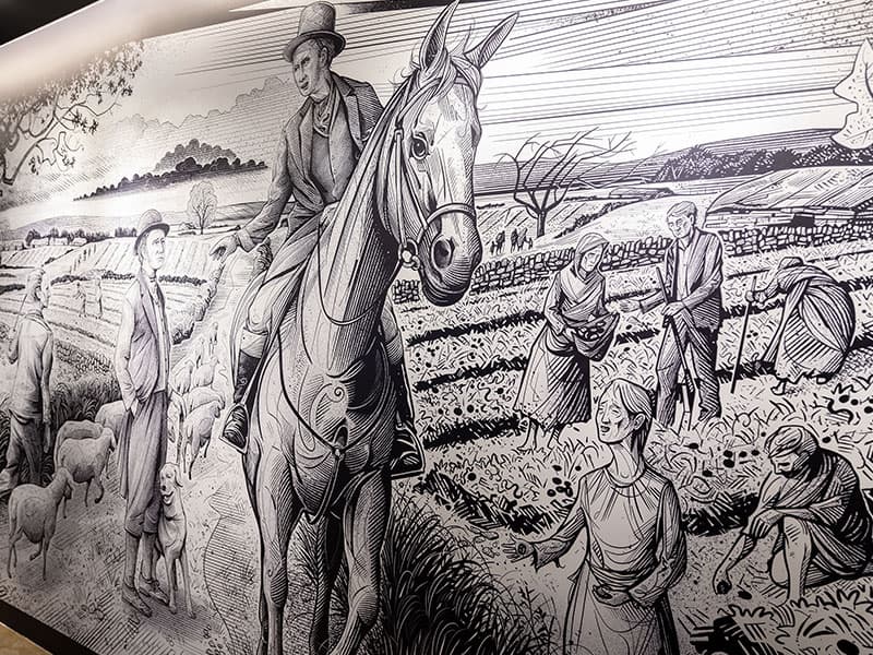 Artwork on display in the National Famine Museum.